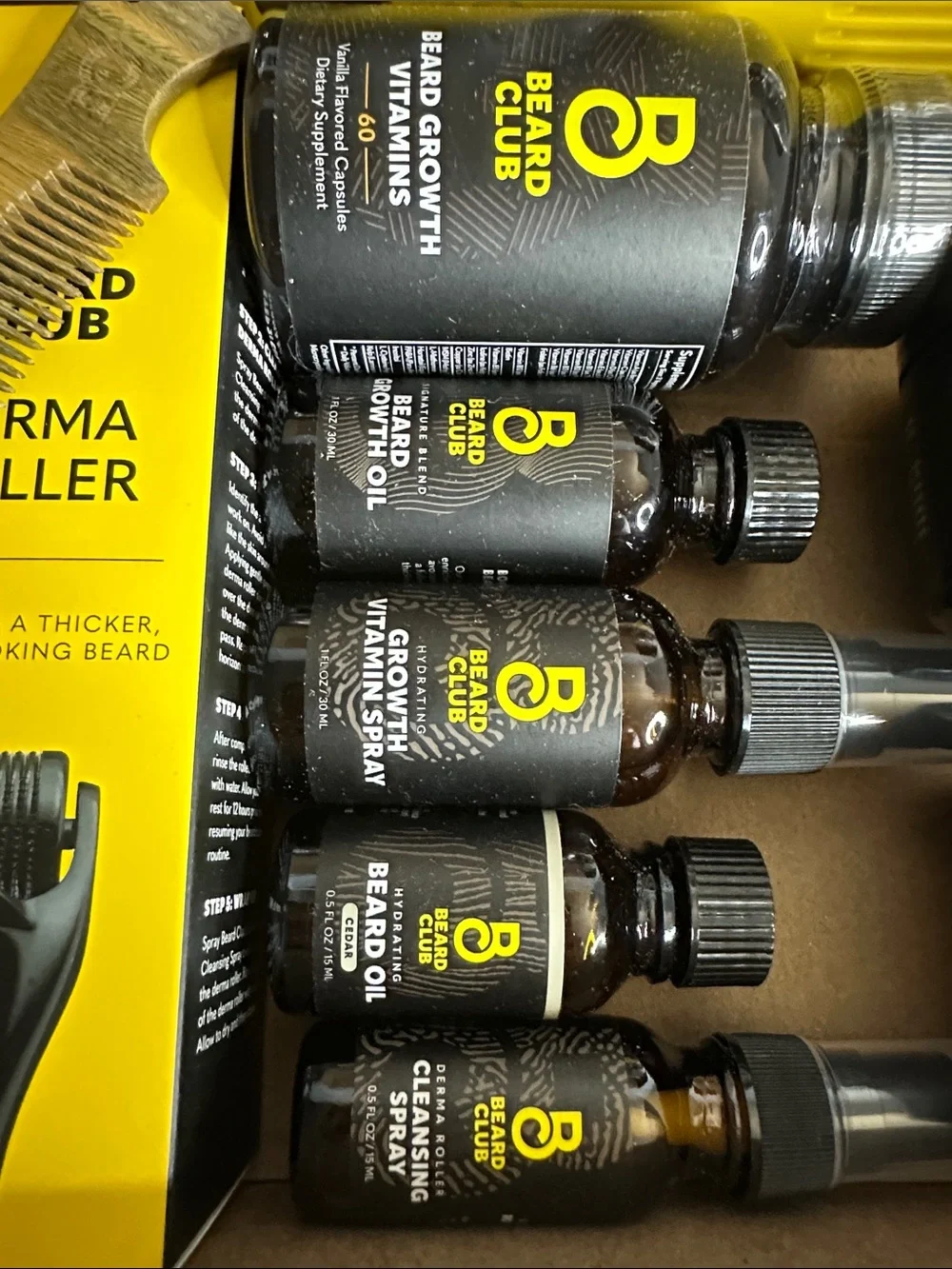 Men’s Grooming Set — Black & Yellow